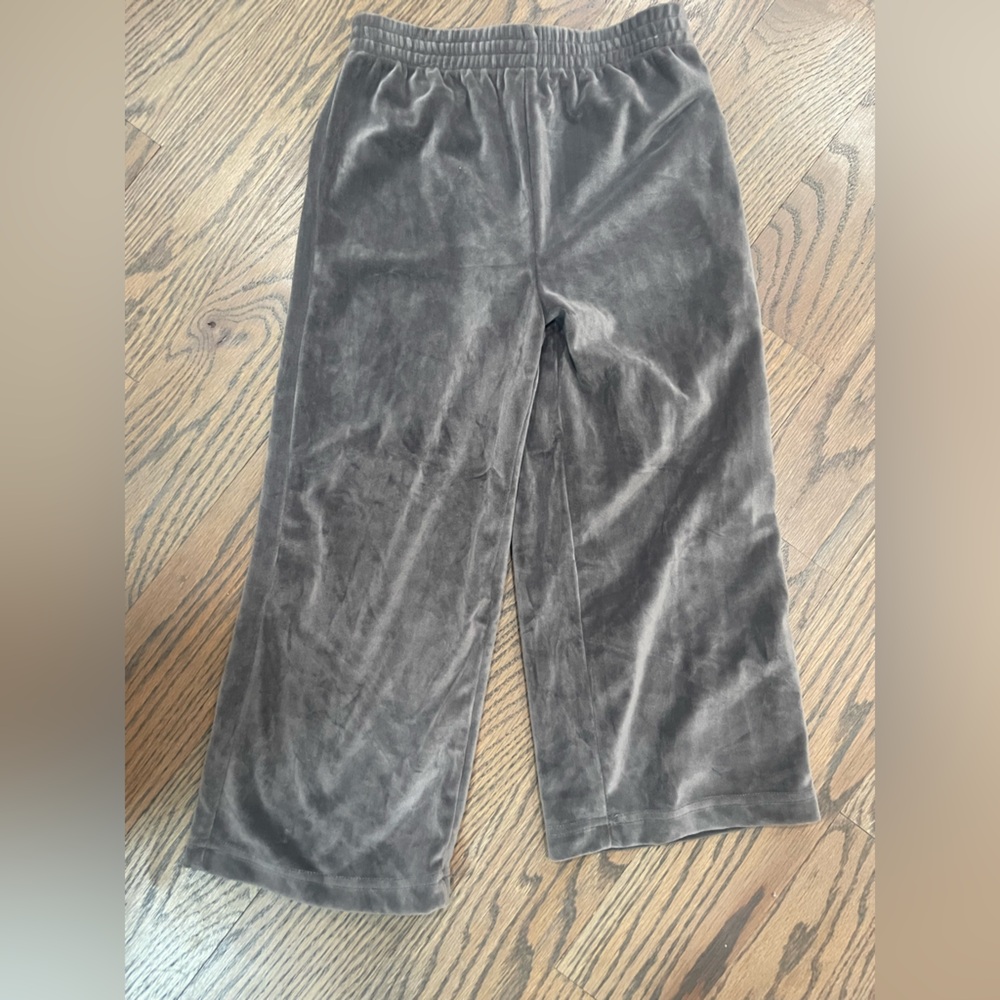 Kate Mack Charcoal Velvet Pants